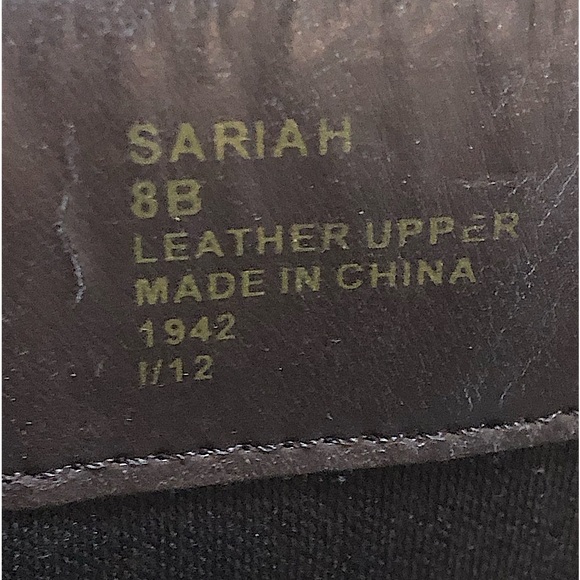 Ralph Lauren Brown Leather Sariah Knee High Boots With Brass Logo Detail Size 8 - Picture 14 of 16